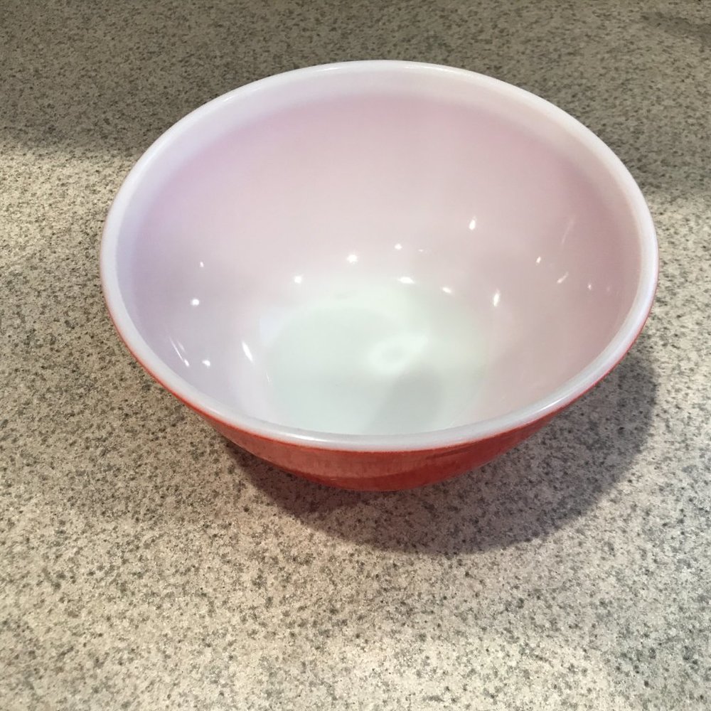 Vintage Primary Red Pyrex Nesting Bowl 1.5 - 402 USA Medium 7"
